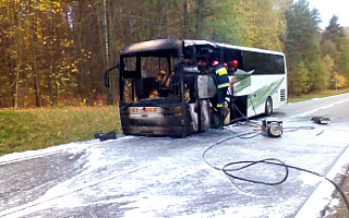 Pożar wycieczkowego autobusu